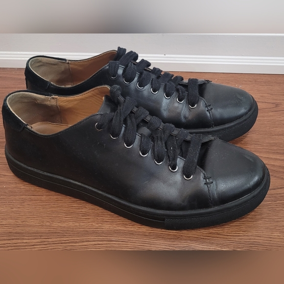Polo Ralph Lauren black Jermaine Leather shoes size 9 - Picture 2 of 3